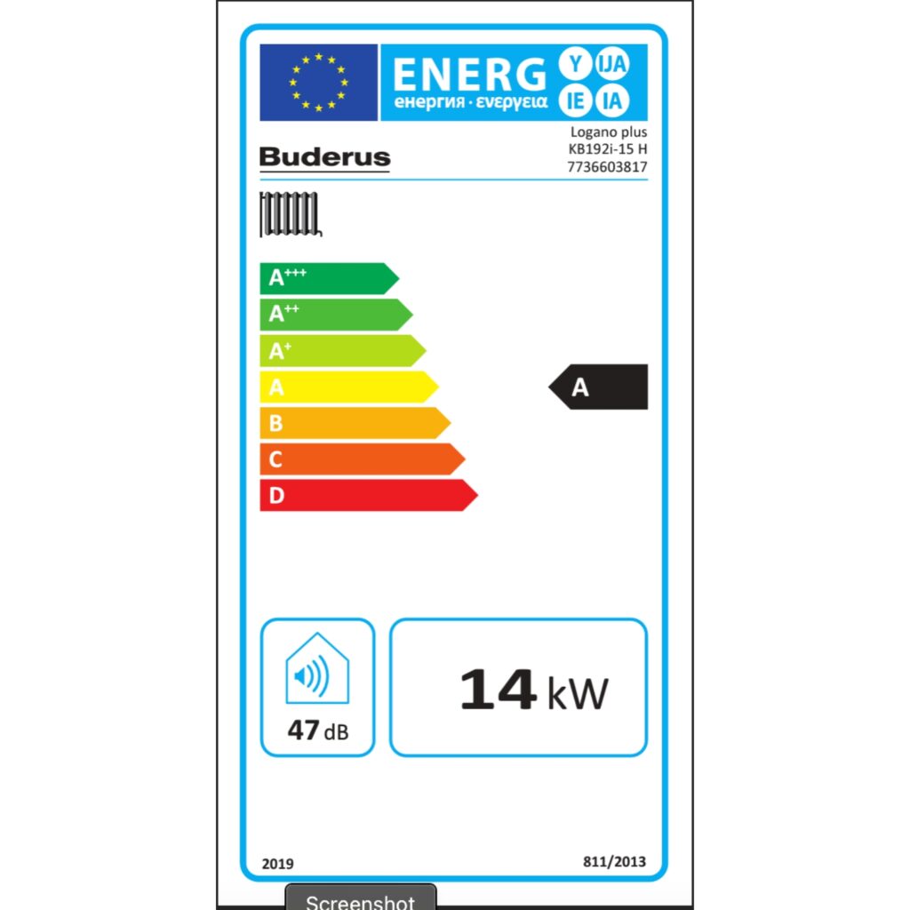 Hybridsystem Buderus Energielabel & Umwelt